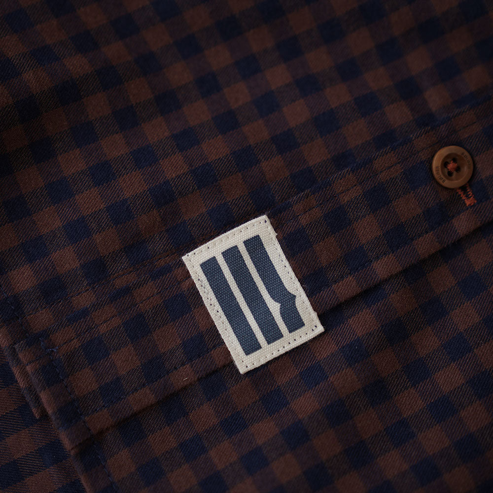 Navy/Brown Check