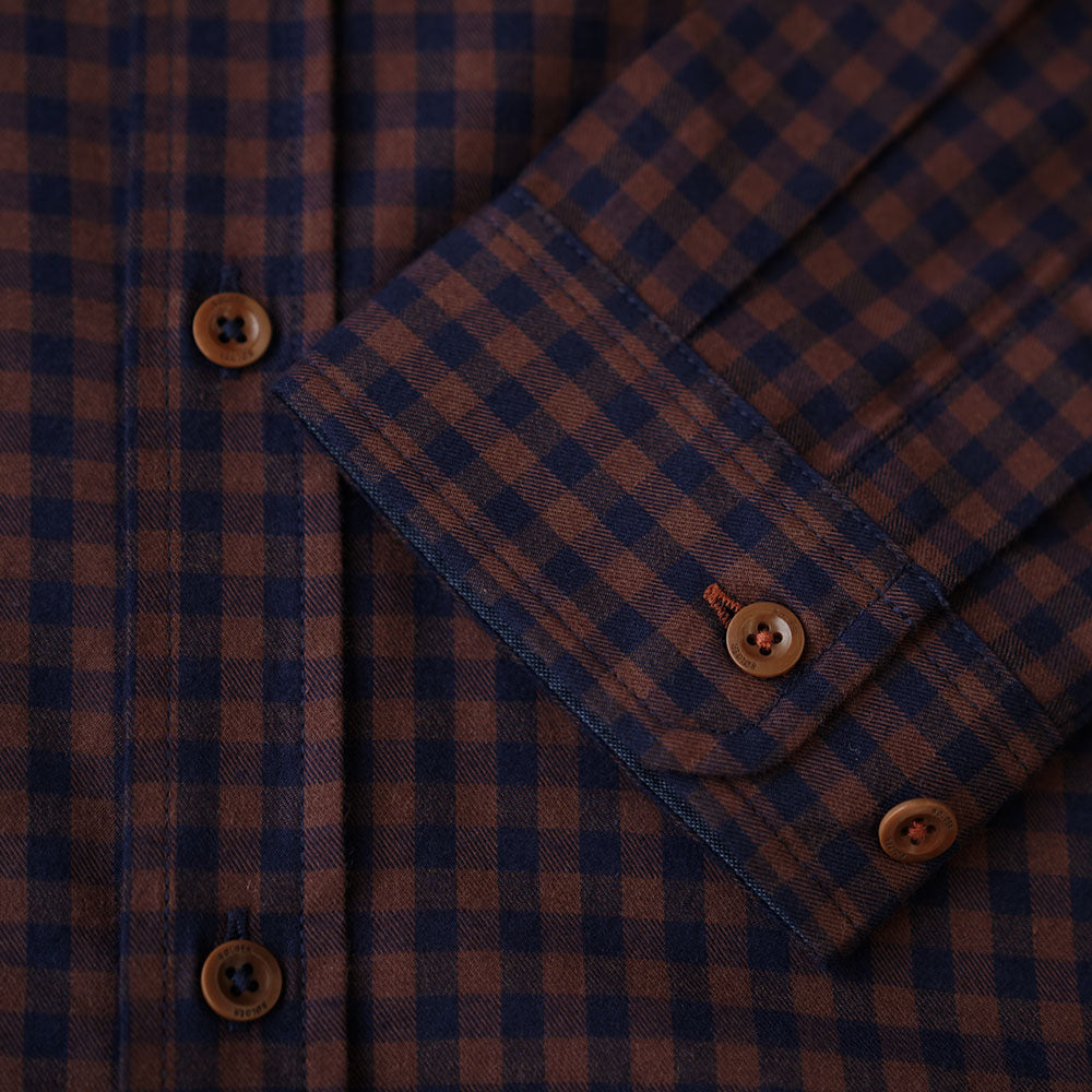 Navy/Brown Check