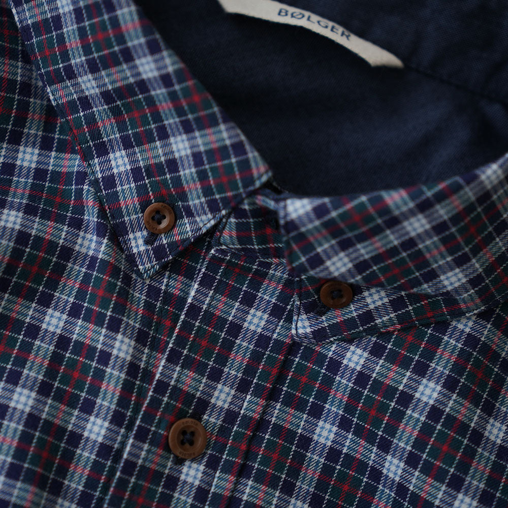 Navy/Green Check