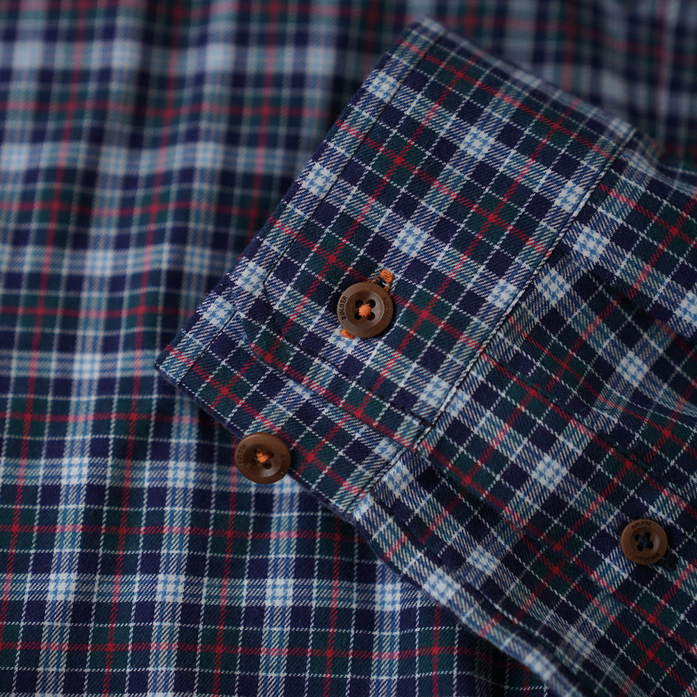 Navy/Green Check